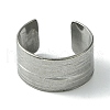 304 Stainless Steel Grooved Open Cuff Ring RJEW-L110-044P-2