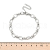 304 Stainless Steel Oval Link Chains Bracelets for Men & Women BJEW-D042-45P-5