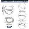 Beebeecraft 1 Pair 925 Sterling Silver with Clear Cubic Zirconia Hoop Earrings EJEW-BBC0001-37P-2