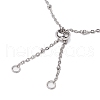Non-Tarnish 304 Stainless Steel Satellite Chain Slider Bracelet Making AJEW-JB01246-02-2