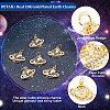 Beebeecraft 10Pcs Brass Micro Pave Clear Cubic Zirconia Charms KK-BBC0003-18-4