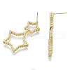 Brass Dangle Stud Earring KK-N232-104G-NF-3