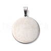 Non-Tarnish 304 Stainless Steel Pendants STAS-C062-06P-2