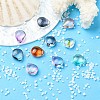 Electroplate Transparent Glass Beads EGLA-YW0001-57-5