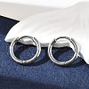 Tarnish Resistant 304 Stainless Steel Hoop Earrings EJEW-P177-P-07-1