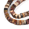 Natural Polychrome Jasper/Picasso Stone/Picasso Jasper Beads Strands G-T140-53-3
