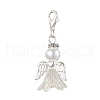 Wedding Season Angel Glass Pearl & Acrylic Pendant Decorations HJEW-JM01918-1