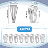 SOFPLATE 500Pcs 304 Stainless Steel Snap on Bails STAS-SP0001-72-2