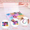 Two Tone Transparent Crackle Acrylic Beads CACR-TA0001-01-16