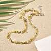Natural Yellow Opal Chip Beaded Necklaces for Men Women NJEW-G159-01B-3