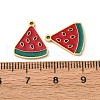 Fruit Seris 304 Stainless Steel Enamel Charms STAS-U060-03G-15-3