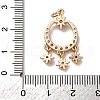 Brass Micro Pave Cubic Zirconia Pendants KK-D378-14G-3
