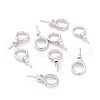 Anti-Tarnish Rhodium Plated 925 Sterling Silver Screw Eye Peg Bails STER-D035-46P-1
