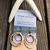 Ring Alloy Dangle Earrings FS-WGA4806-01-4