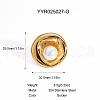 Round Stainless Steel Cuff Rings for Women YG0188-2-1