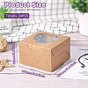 Square Paper Biscuit Boxes with Heart Clear Window CON-TAC0001-12C-02-4
