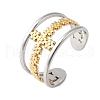 304 Stainless Steel Adjustable Open Cuff Rings RJEW-V011-03GP-4