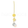 Wire Wrapped Nuggets Natural Citrine Pendant Decorations HJEW-C008-03C-G-1
