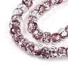 Luminous Handmade Silver Foil Glass Beads Strands FOIL-N029-02B-04-4