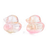 Transparent Spray Painted Glass Beads GLAA-N035-023-G04-3