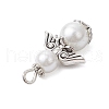 Glass Pearl Pendants PALLOY-JF03652-4