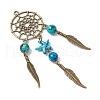 Woven Net/Web with Feather Pendants PALLOY-JF03978-5