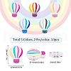 SUNNYCLUE 10Pcs 5 Colors Food Grade Eco-Friendly Silicone Focal Beads SIL-SC0001-07-2