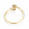 Brass Micro Pave Clear Cubic Zirconia Peg Bails Cuff Finger Ring Settings X-KK-T056-117G-NF-3