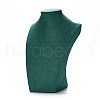 Bust Wood Covered with Microfiber Necklace Display Stands NDIS-F003-01B-2