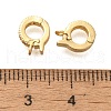 Rack Plating Brass Micro Pave Clear Cubic Zirconia Fold Over Clasps KK-H508-02G-3