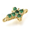 Brass Pave Cubic Zirconia Connector Charms KK-M101-03B-G01-2