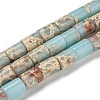 Synthetic Aqua Terra Jasper Beads Strands G-Q1008-A04-1