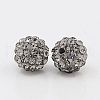 Black Diamond Grade A Round Pave Disco Ball Beads X-RB-H258-10MM-215-2