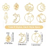 SUNNYCLUE 32Pcs 8 Styles Zinc Alloy Kitten Open Back Bezel Pendants PALLOY-SC0003-53G-2
