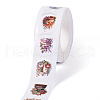 500Pcs Flat Round with Flower Paper Self Adhesive Stickers Rolls DIY-TAC0025-20B-2
