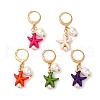 Starfish Synthetic Turquoise Pendant Decoration HJEW-TA00345-2