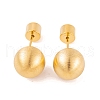 Round Ball Drawbench Brass Ear False Plugs for Women EJEW-G391-24D-G-2