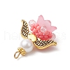 Glass Seed Beaded Angel Pendants PALLOY-MZ00713-5