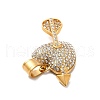 304 Stainless Steel Crystal Rhinestone Pendants STAS-K243-41G-3