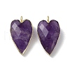 Natural Amethyst Pendants G-G012-12G-10-2