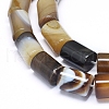 Natural Banded Agate/Striped Agate Beads Strands G-D0005-46-3