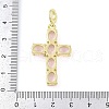 Rack Plating Brass Cubic Zirconia European Dangle Charms KK-P287-47G-02-3