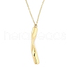 304 Stainless Steel Twist Stick Pendant Cable Chain Necklaces NJEW-H044-08G-1