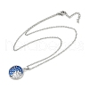 Brass with Enamel Pendant Necklaces NJEW-Z088-04P-2