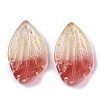 Two Tone Transparent Spray Painted Glass Pendants GLAA-T017-03A-B03-2