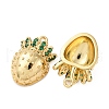 Brass Micro Pave Cubic Zirconia Pendants KK-F895-17B-G-2