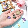 10Pcs 5 Styles Alloy Enamel Pendants ENAM-YW0004-46-5