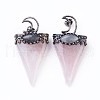 Natural Rose Quartz Big Pendants G-F639-06G-1