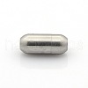 304 Stainless Steel Matte Surface Magnetic Clasps with Glue-in Ends STAS-O042-A-24-2