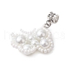 Seed Beads Beaded Charms PALLOY-MZ00347-02-3